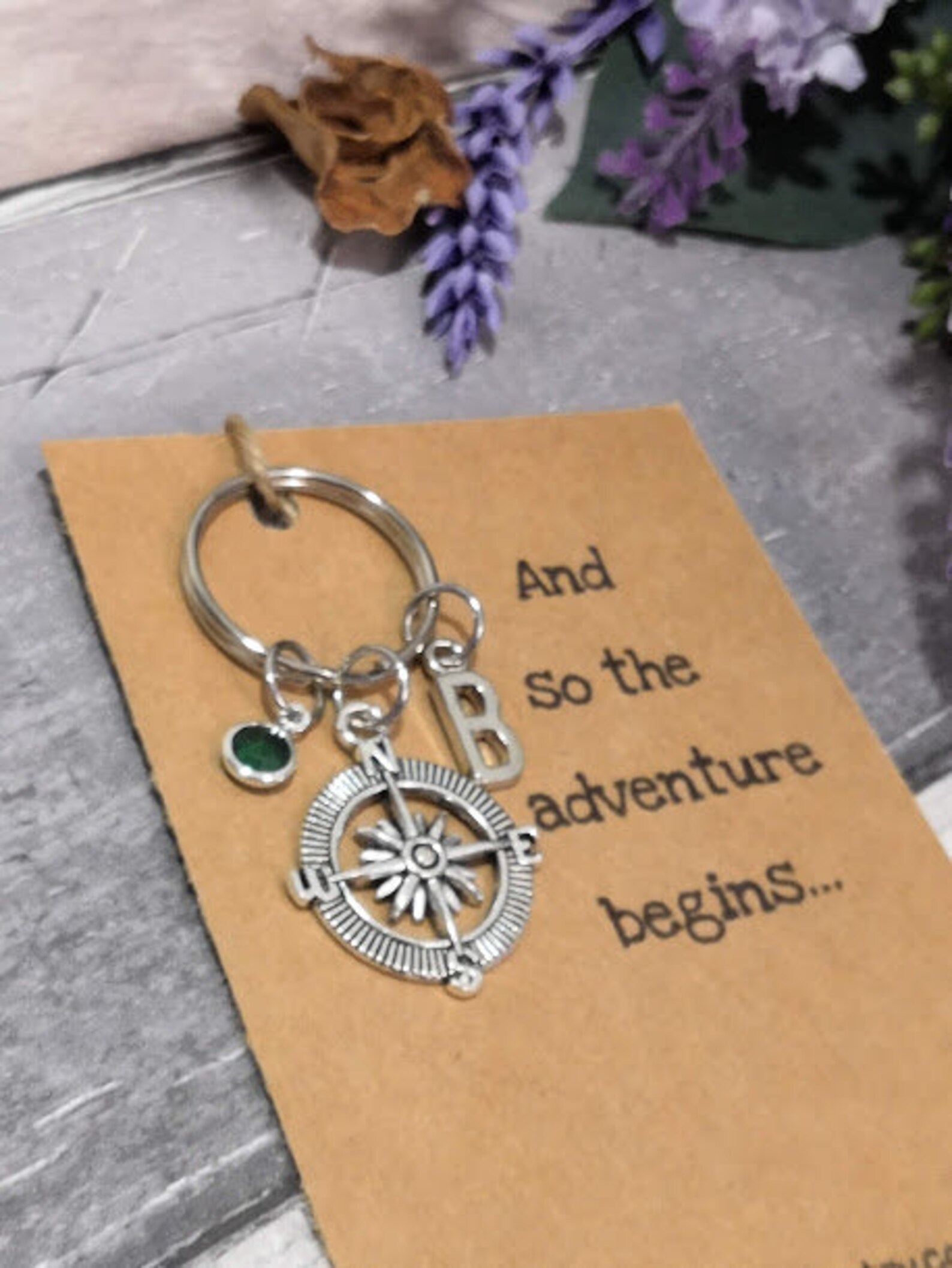 Compass Keychain Compass Keyring Travel Keyring Travel Etsy Australia