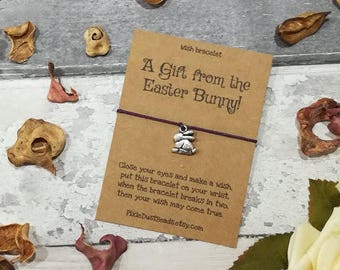Gift from Easter Bunny, Easter Wish Bracelet, Easter Jewelry, Easter Gift, Easter basket filler, Easter bracelet, Bunny Gift, Easter Bunny