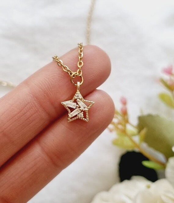 Small Star Necklace Star Earrings Star Necklace Star Jewelry Star