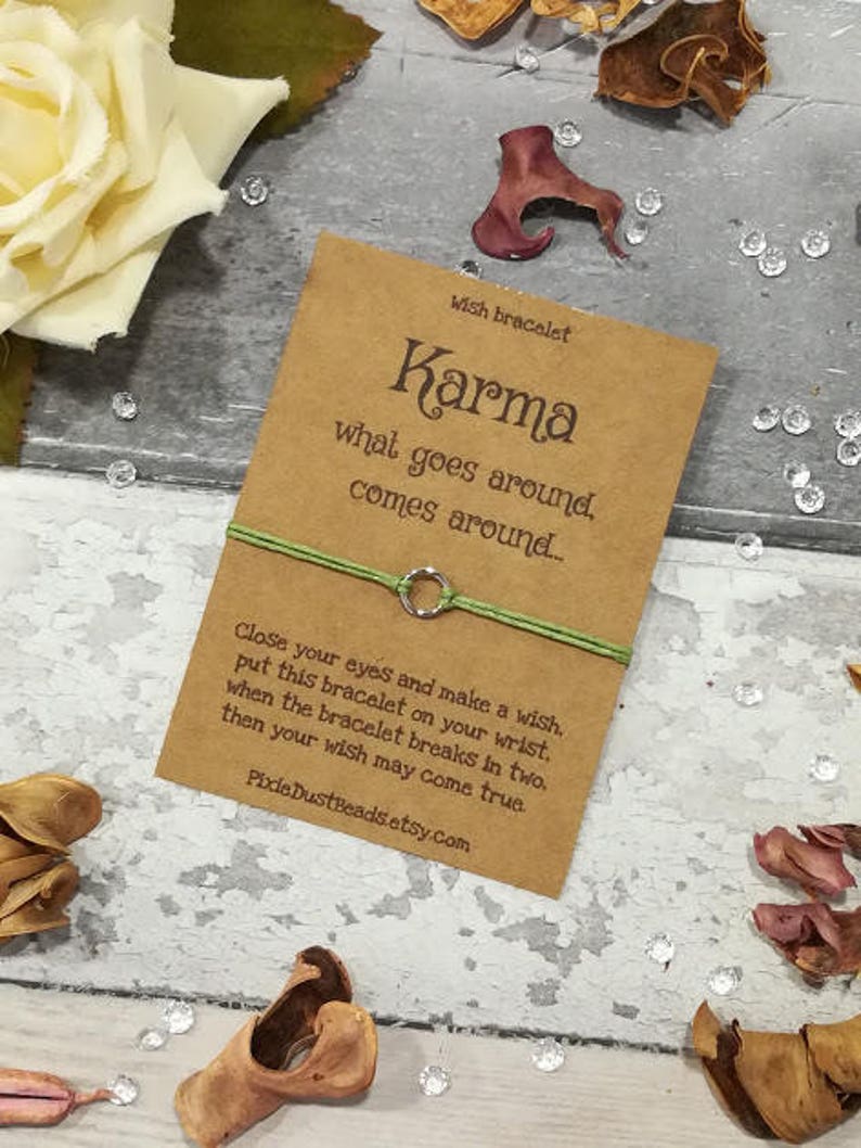Karma Wish Bracelet Yoga Bracelet Karma Yoga Gift Karma Etsy UK