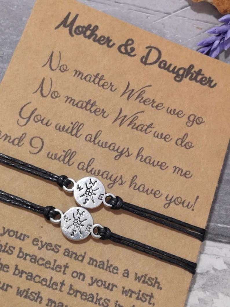 Mother & Daughter Wish Bracelet Mother Daughter Bracelet Mom Etsy