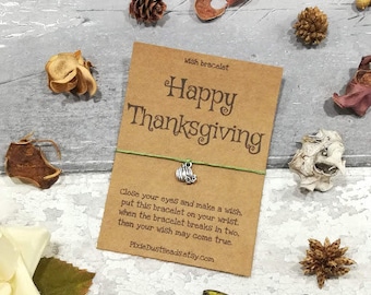 Thanksgiving, Happy Thanksgiving, Thanksgiving Wish Bracelet, Thanksgiving Jewelry, Thanksgiving Gift,  Thanksgiving Holiday, Fall Jewelry