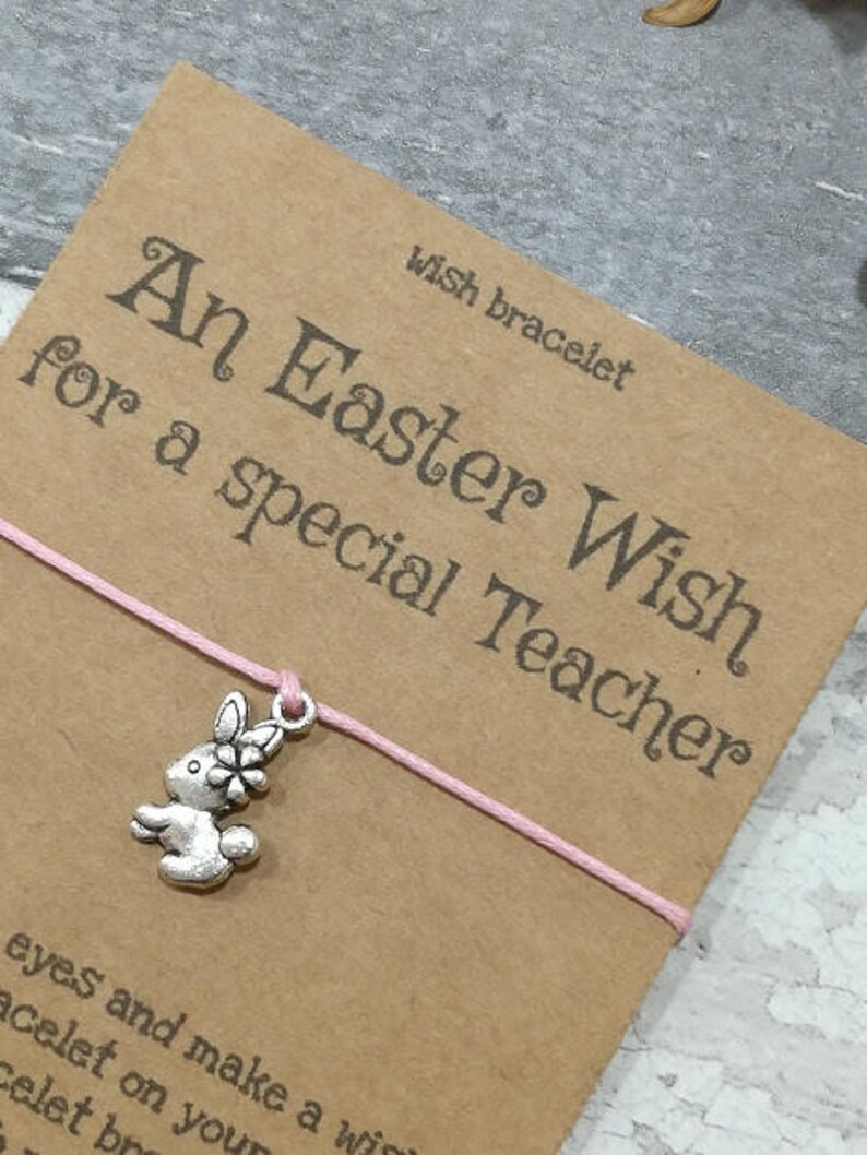 Teacher Easter Wish Bracelet Easter Teacher Gift Teacher Etsy UK