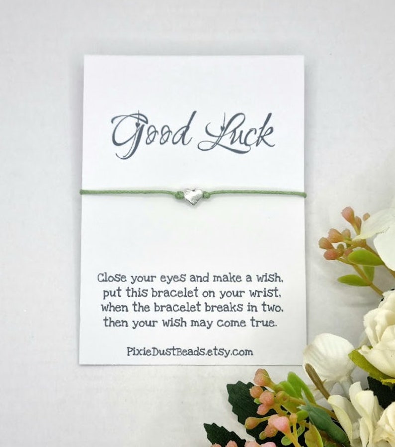 Good Luck Wish Bracelet Good Luck Charm Four Leaf Clover Horseshoe Charm Good Luck Bracelet Good Luck Charm Bracelet Good Luck Gift image 7