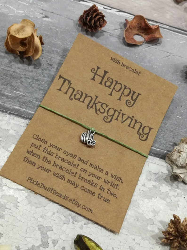 Thanksgiving, Happy Thanksgiving, Thanksgiving Wish Bracelet, Thanksgiving Jewelry, Thanksgiving Gift, Thanksgiving Holiday, Fall Jewelry image 5