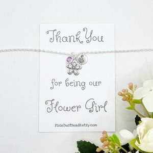 Flower Girl Necklace, Flower Girl Jewelry, Flower Girl Gift, Flower Girl Jewellery, Flower Girl, Girl Necklace, Flower girl thank you, Gift