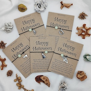 Glowing Halloween Wish Bracelet Glow in the dark Happy Halloween Halloween Gift Halloween Party Halloween Jewelry Halloween glow Halloween