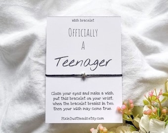 Teenager wish bracelet, 13th birthday, 13th gift, 13th birthday gift, 13th birthday favors, teen bracelet, Wish bracelet, Birthday bracelet