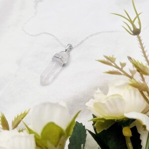 Clear Crystal necklace Crystal necklace Clear Crystal Clear Crystal pendant Gemstone necklace meditation necklace yoga necklace clear quartz