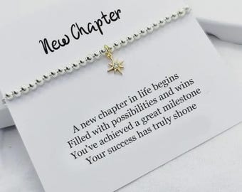New Chapter Bracelet - You did it gift idea, New Job Gift, Next Chapter, Graduation Gift, Bracelet for her,