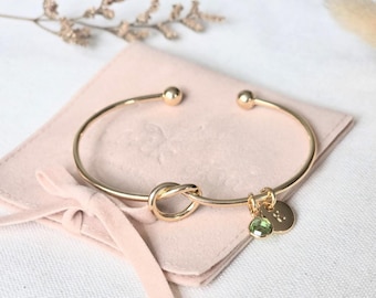 Knoop gouden armband knoop armband armband bruidsmeisje cadeau gepersonaliseerd cadeau bruidsmeisje bedankt knoop de knoop bruidsmeisje cadeau bruidsmeisje