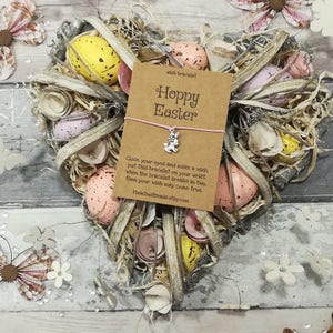 Pasqua Hoppy, Coniglio Pasqua Desiderio Bracciale, Gioielli Pasqua, Regalo di Pasqua, Bracciale Auguri pasquale, Cesto di Pasqua braccialetto di Pasqua Bunny Regalo