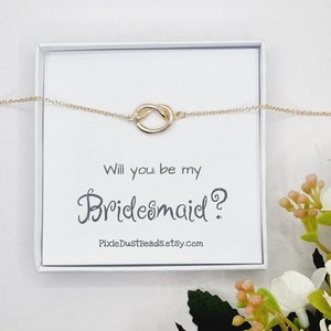 Nodo Bracciale Damigella d&#39;onore Regalo Legare il nodo Bracciale Damigella d&#39;onore proposta Bracciale damigella d&#39;onore Bracciale damigelle regalo Sarai il mio matrimonio