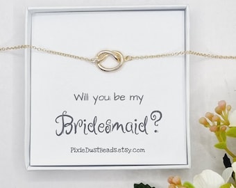Knot Bracelet Bridesmaid Gift Tie the knot Bracelet Bridesmaid proposal Bridesmaid Bracelet Bridesmaids Bracelet Gift Will you be my Wedding