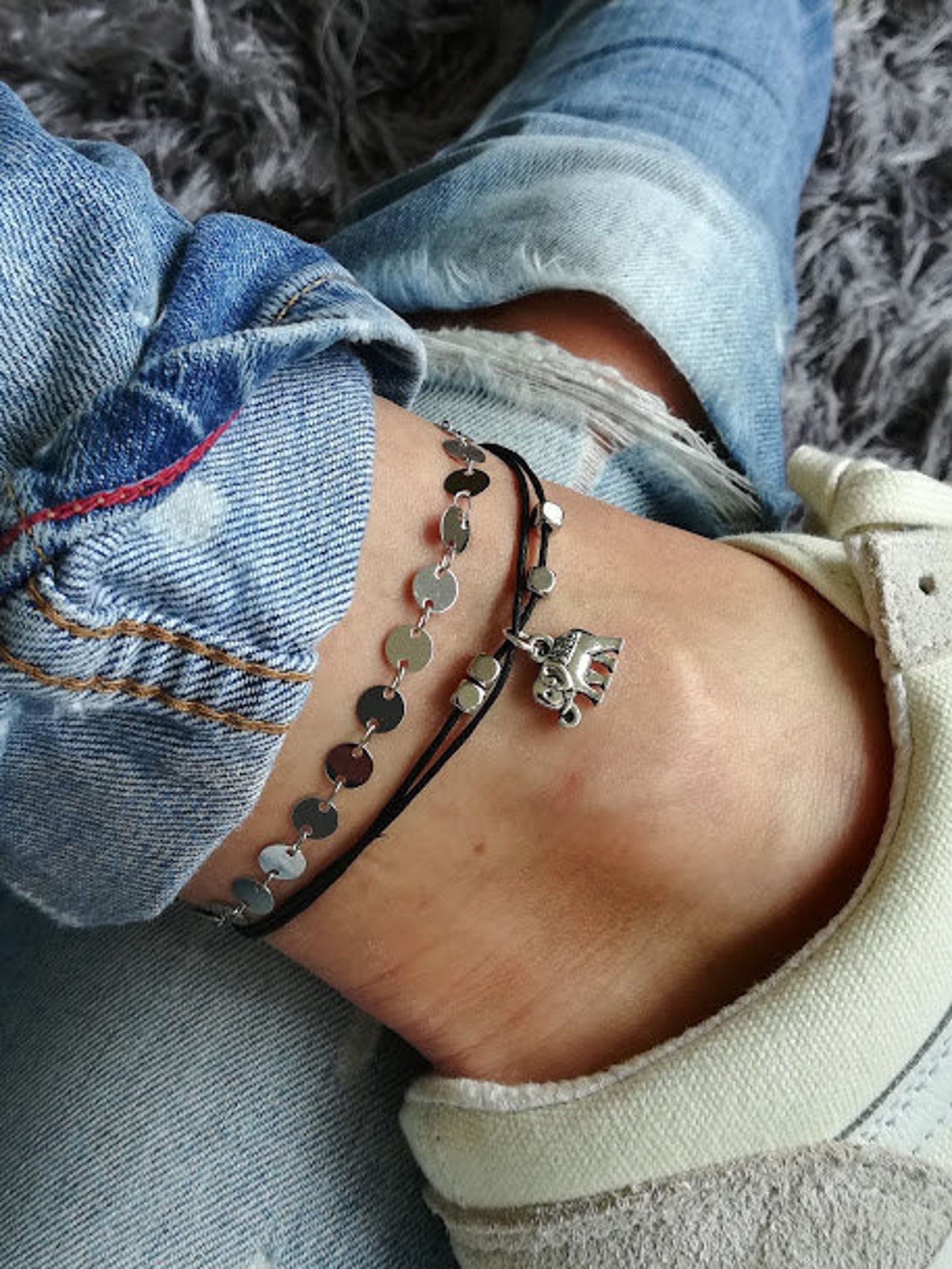 Elephant Beaded Anklet Elephant Anklet Beach Anklet Ankle Etsy UK