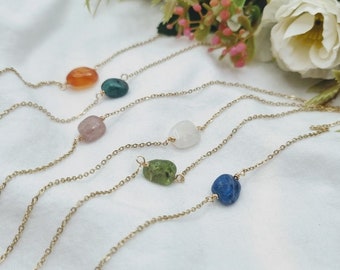 Pick your stone necklace Gemstone necklace crystal Jewelry crystal stone Crystal Jewelry Crystal Necklace Girlfriend necklace stone necklace