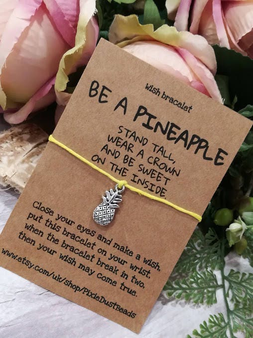 Be a Pineapple Pineapple Bracelet Pineapple Wish Bracelet Etsy