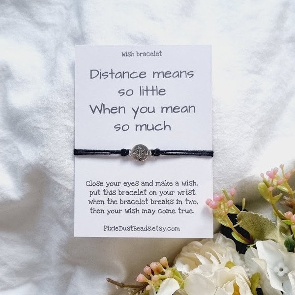 Distance Wish Bracelet, Distance Bracelet, Long Distance, Couples Bracelet, Travel Bracelet, Travel Gift, Long distance friendship, travel