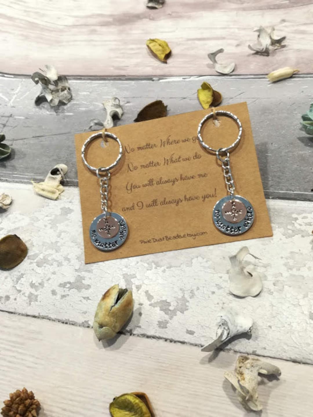 No Matter Where Keyring, Distance Keyring, Monogram Keyring, Matching ...