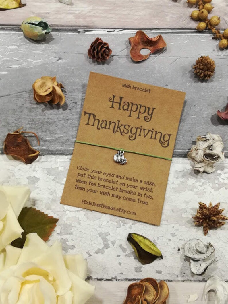 Thanksgiving, Happy Thanksgiving, Thanksgiving Wish Bracelet, Thanksgiving Jewelry, Thanksgiving Gift, Thanksgiving Holiday, Fall Jewelry image 4