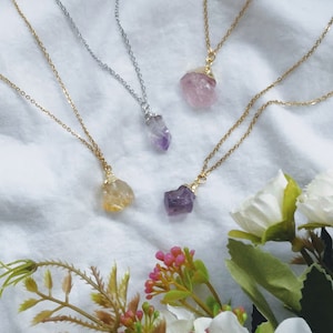 Choker Dipped Gold Raw crystal Choker Gold Dipped Amethyst Citrine Choker Rose Gold Choker gem choker natural stone choker  CHOKER 16&quot;