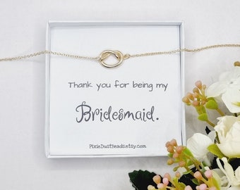 Bridesmaid Knot Bracelet Bridesmaid Gift Tie the knot Bracelet Bridesmaid Bridesmaid Bracelet Bridesmaids Bracelet Gift Thank you Bridesmaid