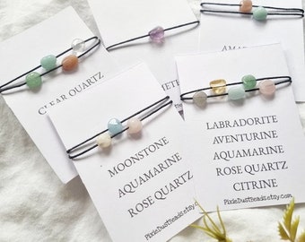 Gemstone anklet irregular gemstone wrap anklet crystal anklet double layer anklet pick your stone crystal jewelry anklet crystal anklet