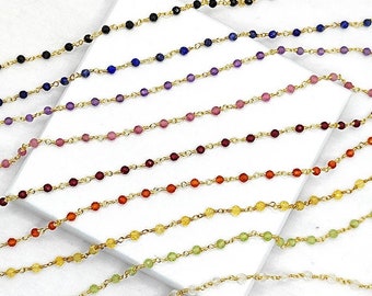 Zierliche Edelstein-Halsband Choker Naturstein-Halsband Gold-Halsband Zarte Edelstein-zierliche Halskette Kristall-Halskette Perlen Rosenkranz Stein-Perlen