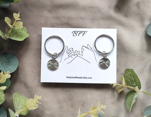 Pinky Swear Keyring Pinky Promise Keychain Pinky Promise Pinky Promise Gift Pinky Swear Pinky Set of 2 Keyring Initial Keyring Etsy