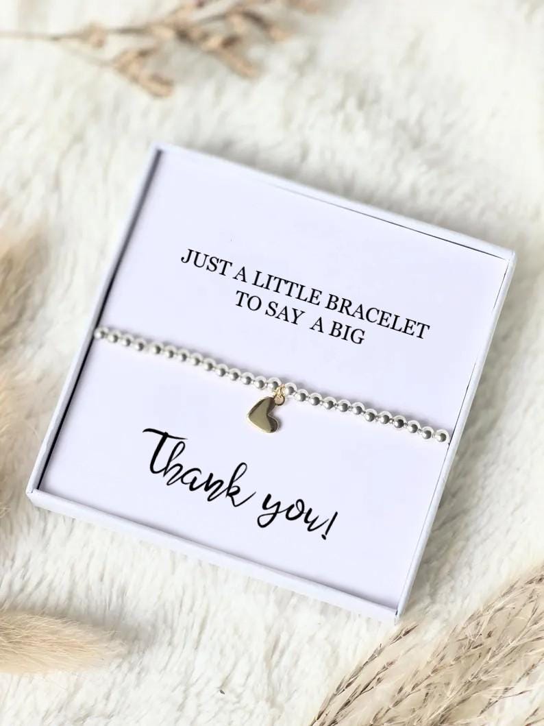 Joma Jewellery Bracciale 'A Little Thank You' In Argento, Con Ciondolo Fiocco E Biglietto Poetico, Regalo Per Dire Grazie