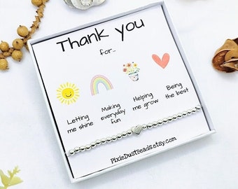 Thank you Teacher Teacher Gift Teacher Bracelet Teacher Appreciation Teacher Gift Teacher Wish bracelet Preschool teacher small teacher gift