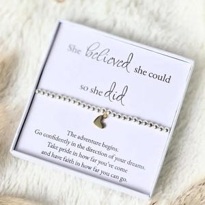 She believed she could bracelet Motivation Gift For New Chapter Graduation Gift New Job Gift New beginnings