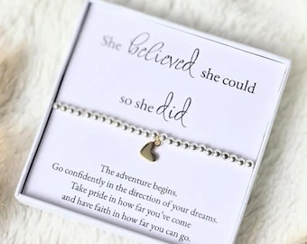 Sie glaubte, sie könne Armband Motivation Geschenk für neues Kapitel Abschlussfeier Geschenk neuer Job Geschenk neue Anfänge