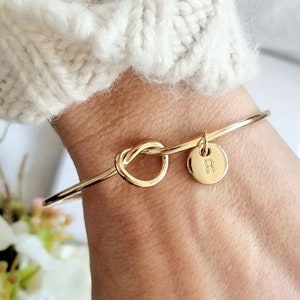 Damigella d&#39;onore in oro Damigella d&#39;onore con nodo Regalo damigella d&#39;onore Proposta di matrimonio da damigella d&#39;onore Bracciale da damigella d&#39;onore Bracciale da damigella d&#39;onore Regalo