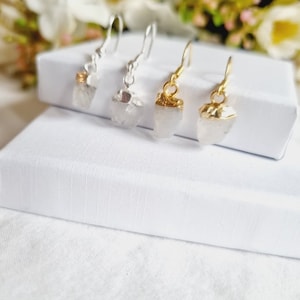 Moonstone Earrings moonstone jewelry rainbow moonstone raw moonstone stone earring aw moonstone drop earrings gemstone jewelry