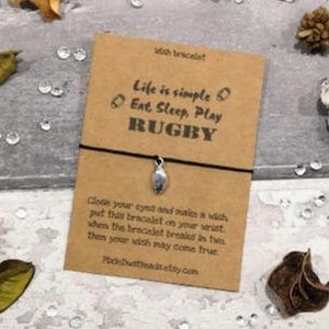 Rugby bracelet, Rugby jewelry, Rugby, Rugby gift, Rugby wish bracelet, Rugby team, Rugby player gift, Rugby Gifts, Boyfriend bracelet, Rugby