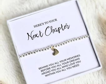 NEXT CHAPTER Silberarmband - Geschenk für Neuanfänge Geschenk für neuen Job/neues Zuhause/neue Schule/Abschluss/Neuanfang