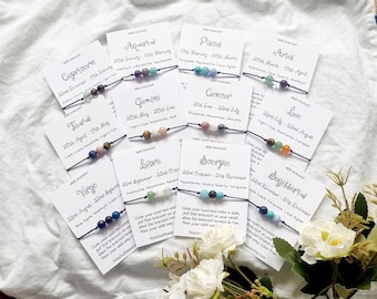 Zodiac Bracelets Horoscope Bracelet zodiac sign zodiac jewelry Zodiac zodiac gift astrology bracelet gemstone bracelet birthstone bracelet