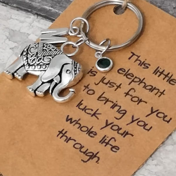 Large Lucky Elephant Keychain, Elephant Keyring, Lucky Elephant, Elephant, Elephant Gift, Elephant Charm, elephant lover, elephant accessory