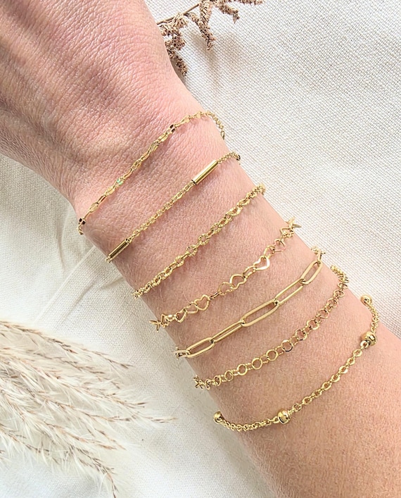 Non-tarnish Bracelet Chain Bracelet 18k Filled Gild Bracelet