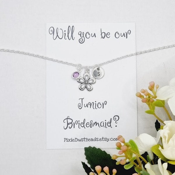 Junior bridesmaid Necklace Proposal Necklace Junior Bridesmaid Junior bridesmaid Jewelry wedding necklace Junior bridesmaid gift bridesmaid