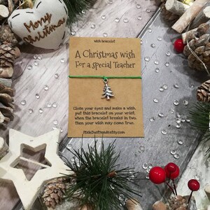 Un augurio di Natale per un insegnante speciale, Insegnante Di Natale, Regalo insegnante, Regalo di Natale insegnante, Bracciale Desiderio Insegnante, Regalo Per Insegnante