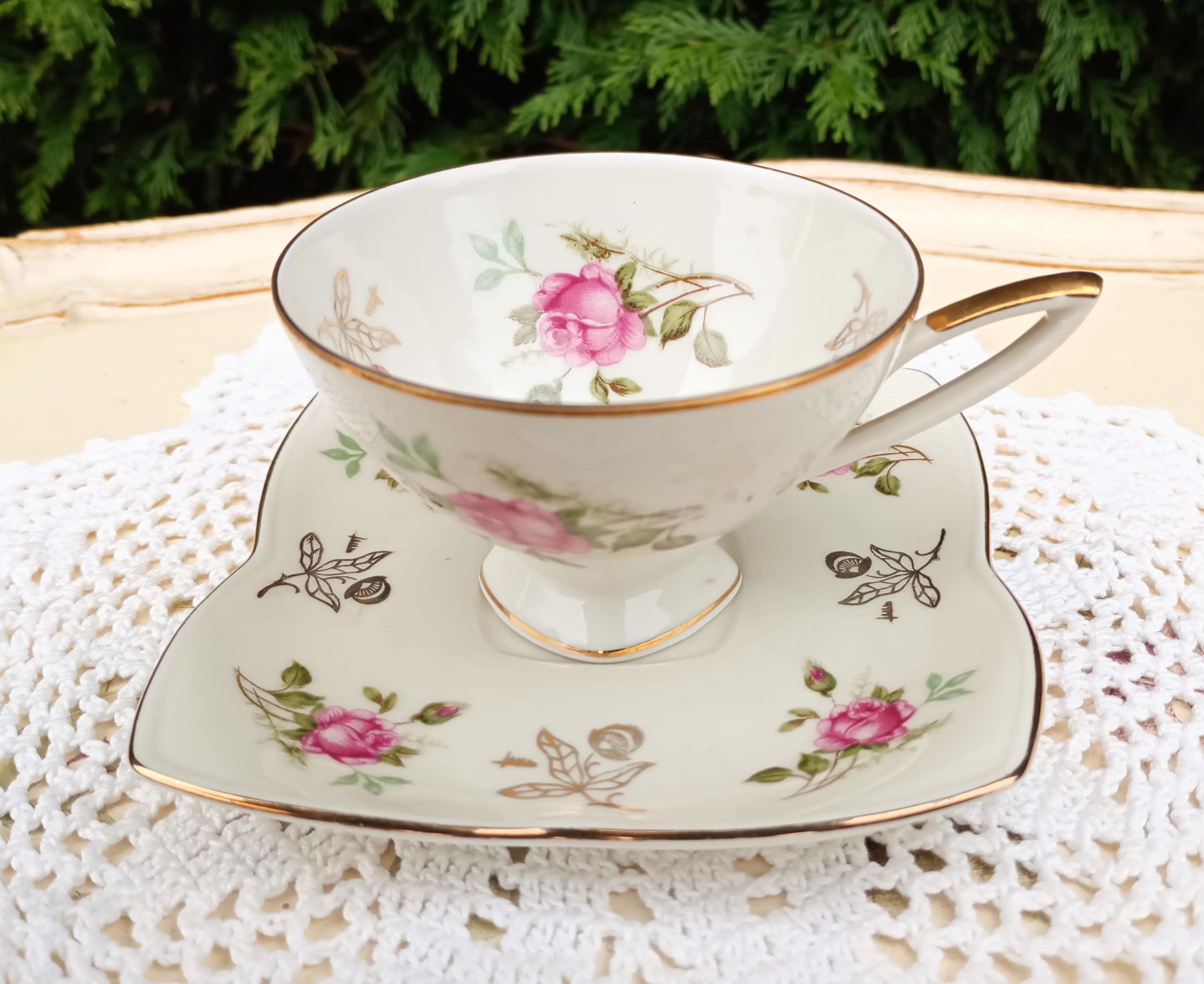 Bavaria rose teacup - Etsy 日本