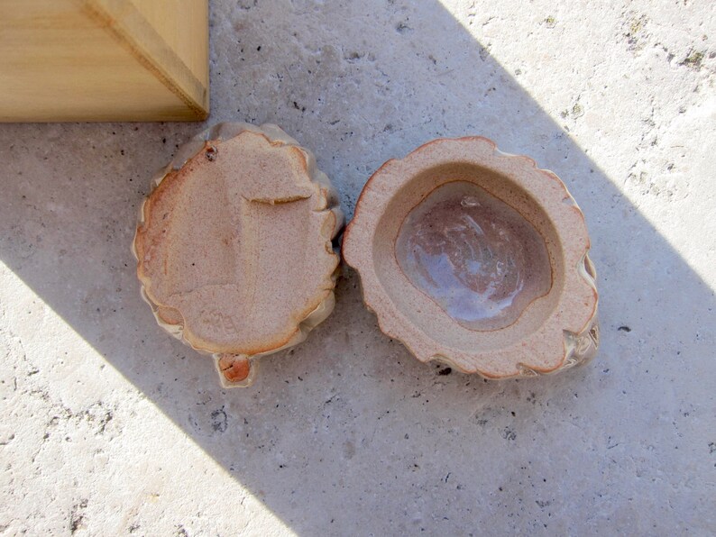 Pine Japanese taupe Natural Plant Studio Pottery Incense Case Small Container Box Pinecone Hagi Ware Kogo