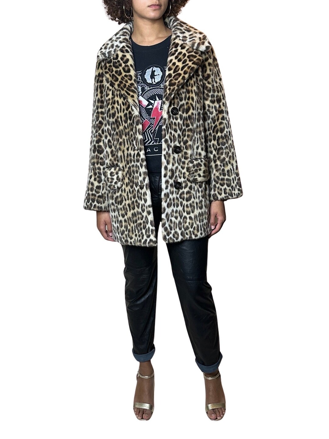 Original 1970's Vintage Leopard / Animal Print Faux Fur Coat UK 8 14 - Etsy