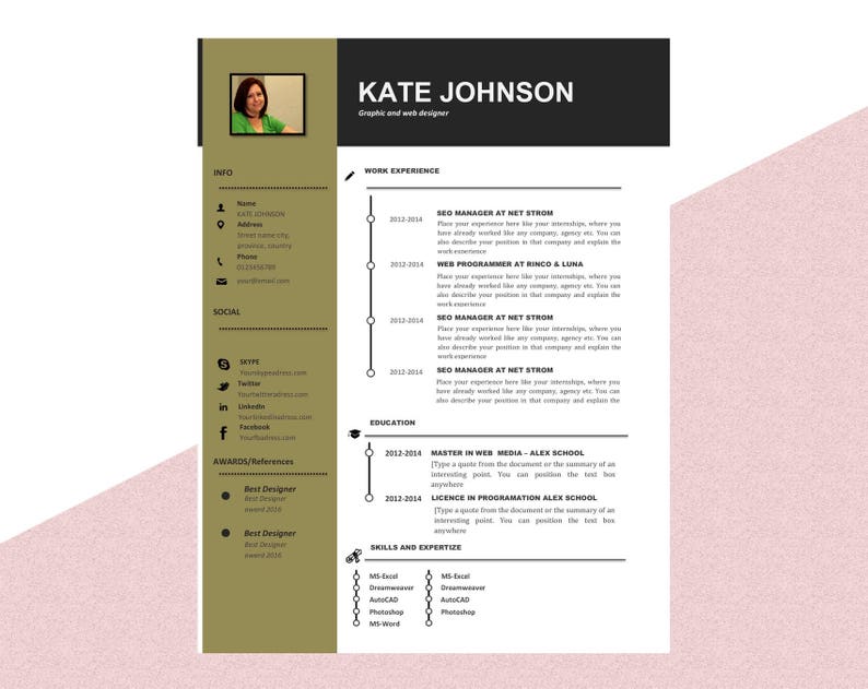 resume template creative resume template modern resume template resume template instant download professional resume template word creative looking resumes