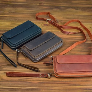 Carteras de pulsera y carteras cruzadas de cuero versátiles: elementos esenciales con estilo para una moda minimalista y comodidad diaria