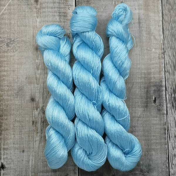 Hand Dyed Yarn, Elsa, Vegan 4Ply Yarn, Tencel Yarn, Vegan Yarn, 4Ply Yarn, Fingering Yarn