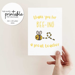 Tarjeta de agradecimiento al maestro, tarjeta imprimible para maestros, tarjeta de agradecimiento para maestros, descarga digital SOLAMENTE