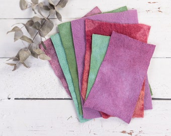 Wet felting wool, Hand dyed wool felt, Wool felt sheets, Craft felt fabric, Needle felting wool